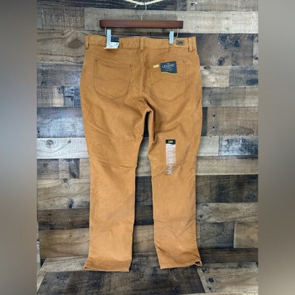 Lee Womens Straight Leg Corduroy Pants Size 18 Medium Hazelnut Color Regular Fit - Picture 3 of 6